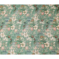 Buy Green Floral Design Viscose Crepe 110cm