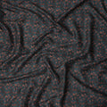 Deep Teal Green Leaf Print Viscose Fabric 110cm