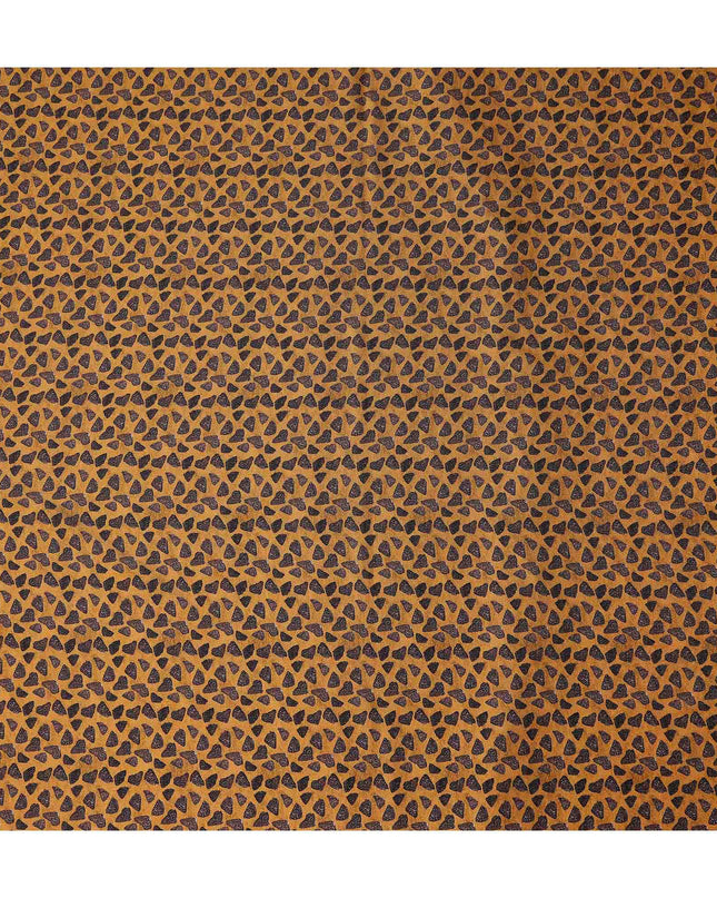 Buy Gold Abstract Design Viscose Crepe 110cm