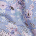 Purple Floral Digital Printed Viscose Fabric 110cm | Indian