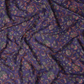 Buy Purple Floral Design Viscose Crepe 110cm