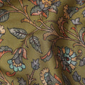 Buy Green Floral Design Viscose Crepe 110cm