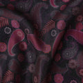 Buy Purple Paisley Design Viscose Crepe 110cm