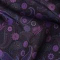Buy Purple Paisley Design Viscose Crepe 110cm