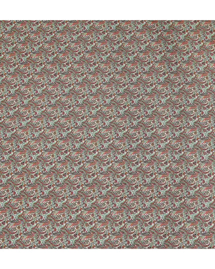 Buy Brown Floral Design Viscose Crepe 110cm