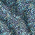 Buy Blue Abstract Design Viscose Crepe 110cm