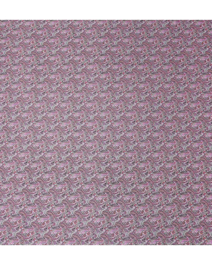 Dusty Rose Mauve Paisley Viscose Fabric 110cm