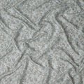 Buy Grey Floral Design Viscose Crepe 110cm