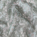 Buy Grey Floral Design Viscose Crepe 110cm