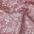 Buy Pink Floral Design Viscose Crepe 110cm