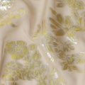 Sand Beige Silk Chiffon Lurex Fabric 110cm