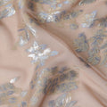 Dusty Rose Pink Silk Chiffon Lurex Fabric 110cm