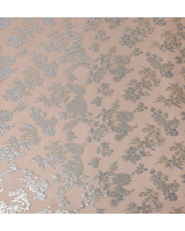 Dusty Rose Pink Silk Chiffon Lurex Fabric 110cm
