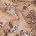 Beige Self Pure Silk Chiffon Fabric 110cm