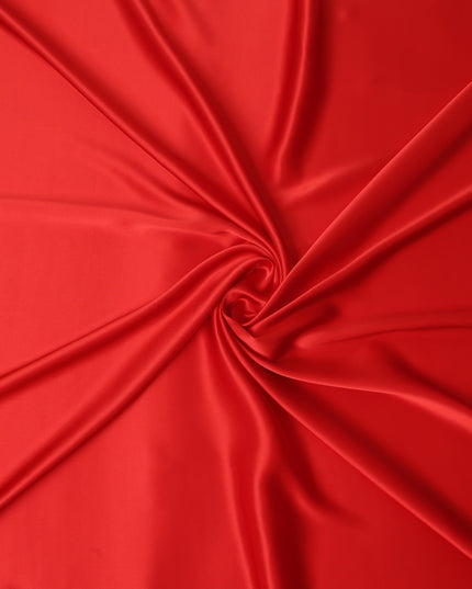 Bright Red Silk Satin Fabric 140cm Wide