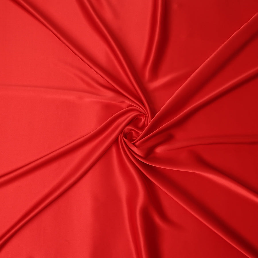 Bright Red Silk Satin Fabric 140cm Wide