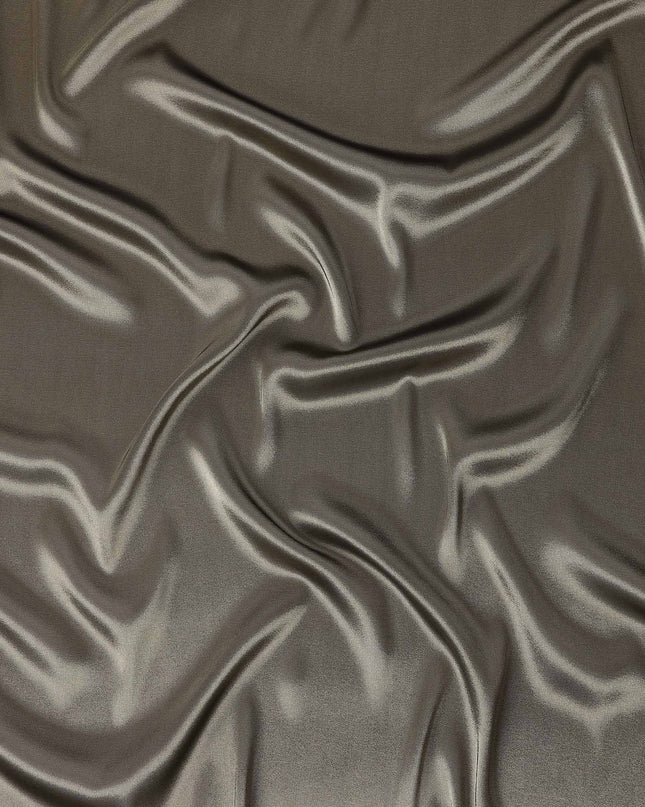 Taupe Olive Plain Silk Lame Fabric 110cm