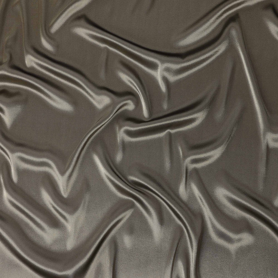 Taupe Olive Plain Silk Lame Fabric 110cm