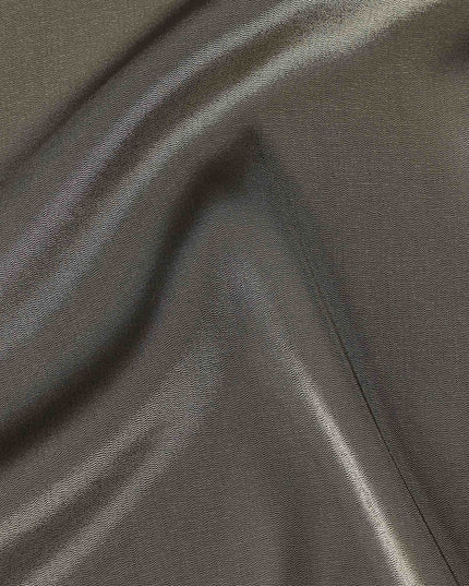 Taupe Olive Plain Silk Lame Fabric 110cm