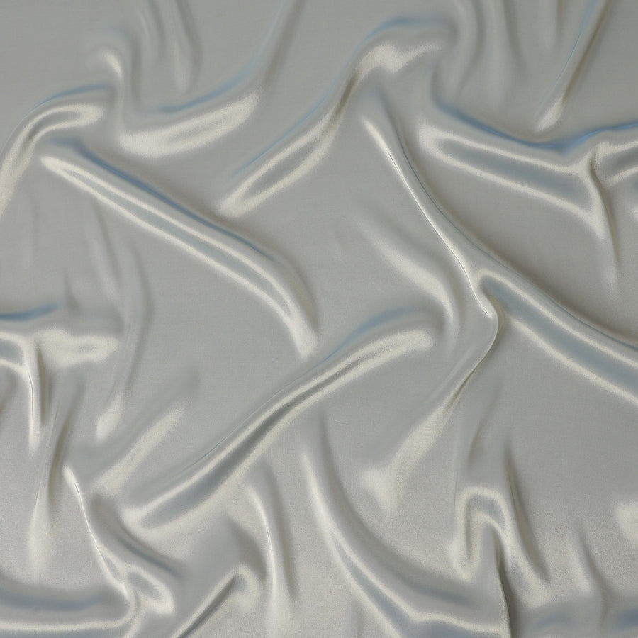 Platinum Silver Plain Silk Lame Fabric 110cm