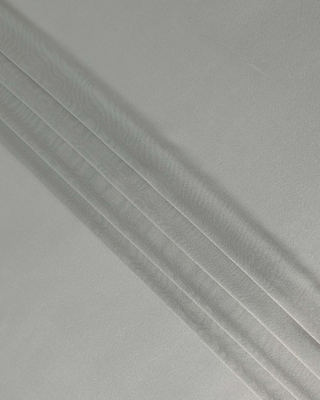 Platinum Silver Plain Silk Lame Fabric 110cm