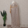 Champagne Taupe French Chantilly Lace Saree