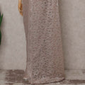Champagne Taupe French Chantilly Lace Saree