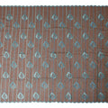 Brown Teal Leaf Embroidery Voile Thobe 4.5m