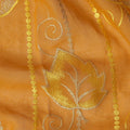 Orange Leaf Embroidery Cotton Voile Thobe 4.5m