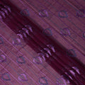 Purple Leaf Embroidery Cotton Voile Thobe 4.5m