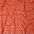 Orange Floral Embroidery Cotton Voile Thobe 4.5m