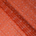 Orange Floral Embroidery Cotton Voile Thobe 4.5m