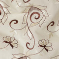 Beige Floral Embroidery Cotton Voile Thobe 4.5m