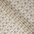 Beige Floral Embroidery Cotton Voile Thobe 4.5m