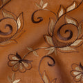 Brown Floral Embroidery Cotton Voile Thobe 4.5m