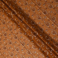 Brown Floral Embroidery Cotton Voile Thobe 4.5m