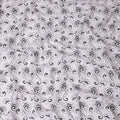 White Floral Embroidery Cotton Voile Thobe 4.5m