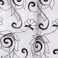 White Floral Embroidery Cotton Voile Thobe 4.5m