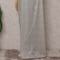 Pearl White French Chantilly Lace Saree 110cm