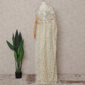 Beige French Chantilly Lace Saree | Regal