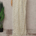 Beige French Chantilly Lace Saree | Regal