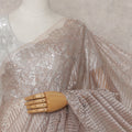Champagne Gold French Chantilly Lace Saree 110cm