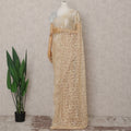 Pale Apricot French Chantilly Lace Saree 5.5m