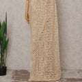 Pale Apricot French Chantilly Lace Saree 5.5m