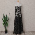 Black Floral Tulle Fabric 140cm Korea