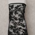 Black Floral Tulle Fabric 140cm Korea