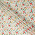 Buy White Bouquet Design Cotton Lawn 110cm