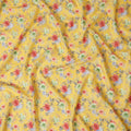 Buy Yellow Bouquet Design Cotton Lawn 110cm