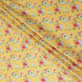 Buy Yellow Bouquet Design Cotton Lawn 110cm