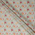 Buy White Bouquet Design Cotton Lawn 110cm